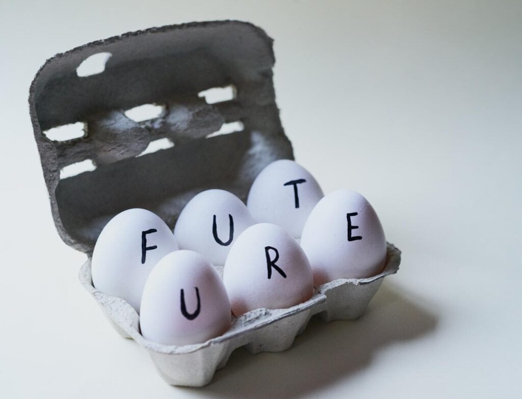 eggs with future written on them