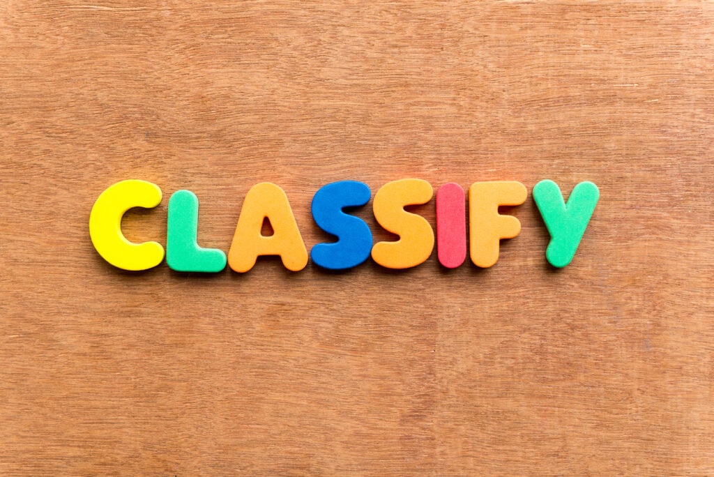 Classify text